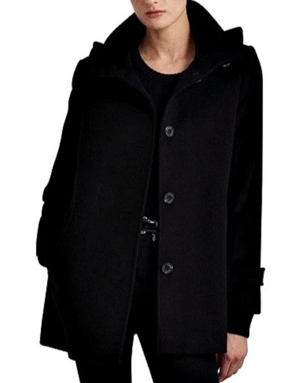 Lauren Ralph Lauren Icon Hooded A-Line Coat Black